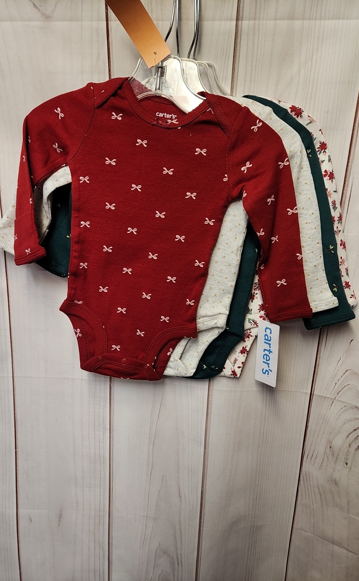 NWT Carters Girl's Size 3 Months Multi 4 Pcs Bodysuit