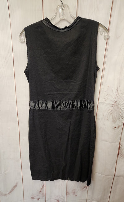 Tahari Women's Size 4 Black Linen Blend Dress