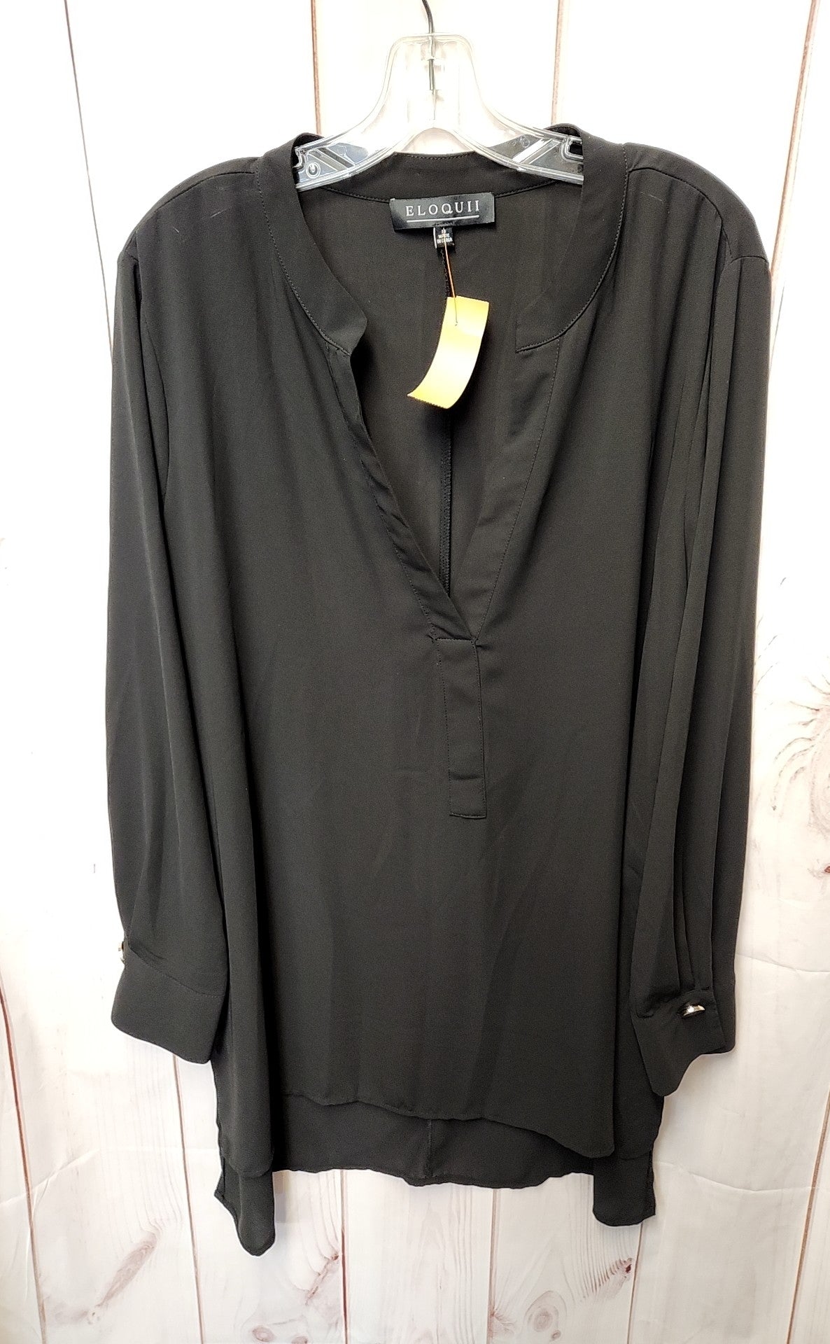 Eloquii Women's Size 16 Black Long Sleeve Top