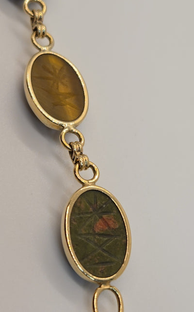 14K Yellow Gold Van Dell Scarab 7-1/4" Bracelet 11.54g