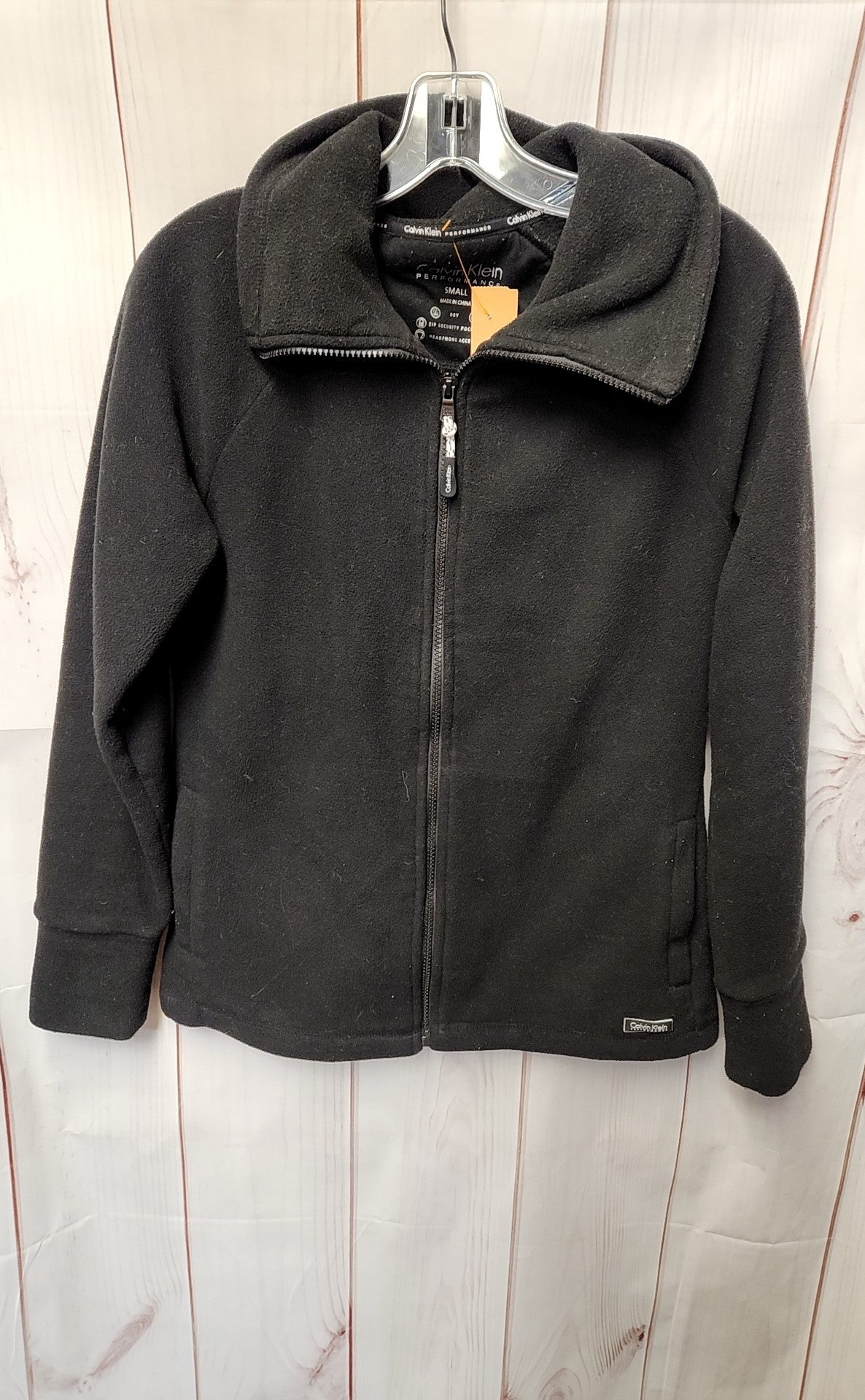 Calvin Klein Women's Size S Black Full Zip Hooded Sweatshirt