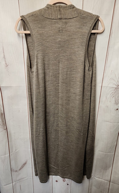 Tahari Women's Size S Brown Merino Wool Cardigan