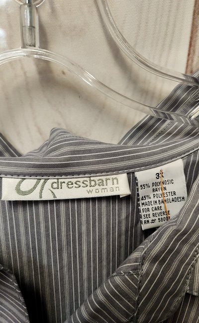 Dressbarn Women's Size 3X Gray Long Sleeve Top