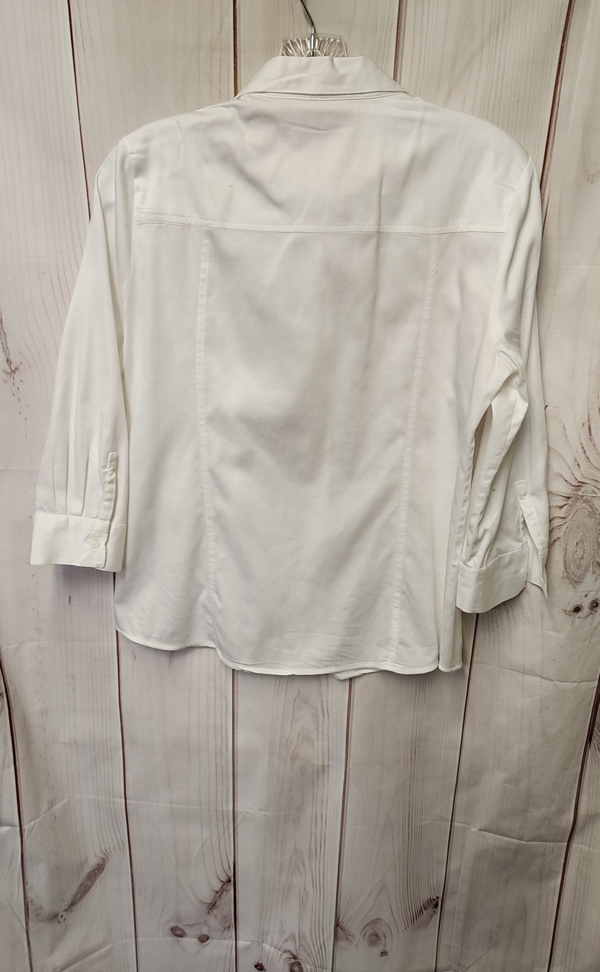 Dana Buchman Women's Size S White 3/4 Sleeve Top