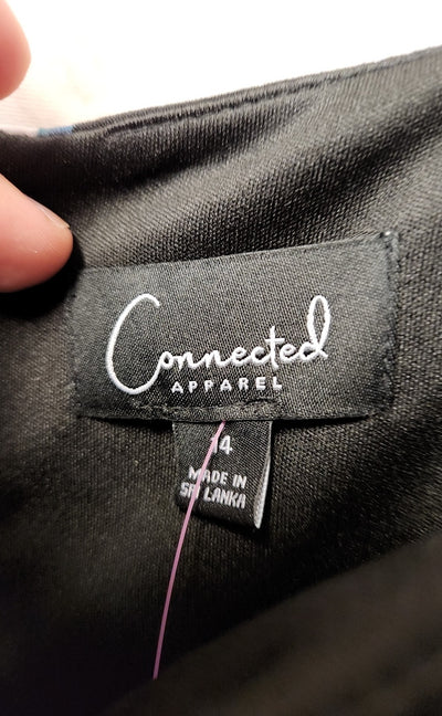 Connected Women's Size 14 Black Floral Jumpsuit