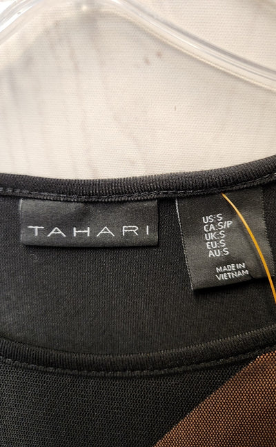 Tahari Women's Size S Black Short Sleeve Top
