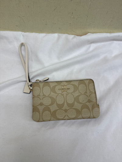 Coach Tan Leather Wristlet