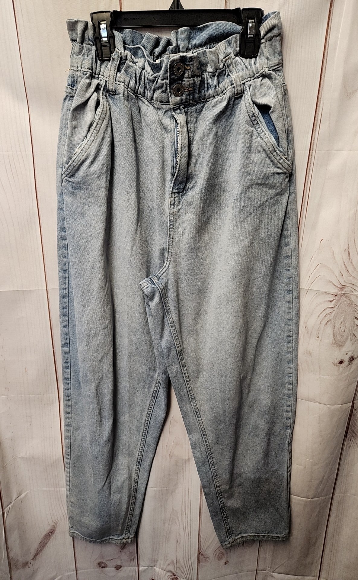 Cotton On Women's Size 10 Blue High Paperbag Jeans