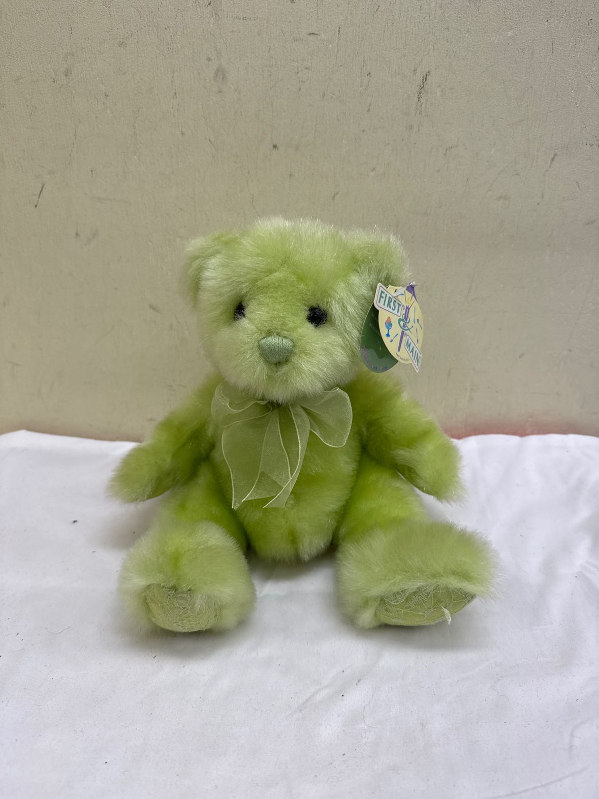 NWT First & Main Sherbet Baby Green Stuffed Animal