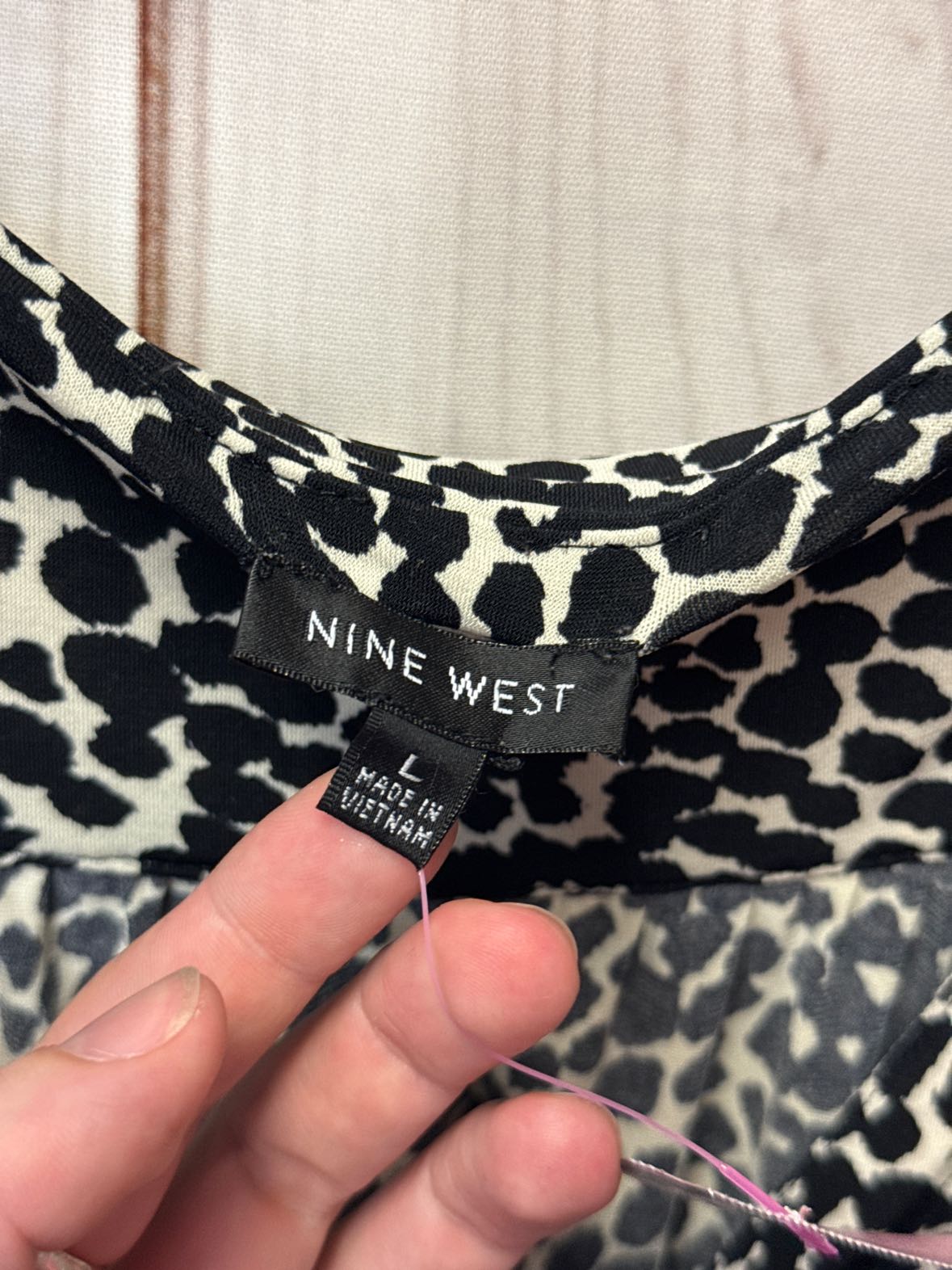 Nine West Women's Size L leopard print Dress