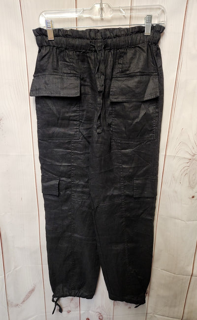 Magaschoni Women's Size XS Black Linen Pants