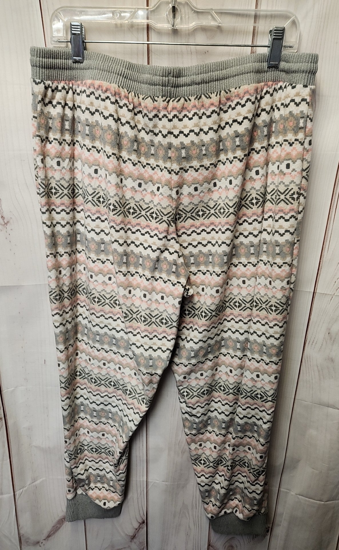 Cuddl Duds Women's Size XL Gray & Pink PJ Bottoms