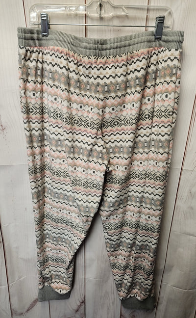Cuddl Duds Women's Size XL Gray & Pink PJ Bottoms