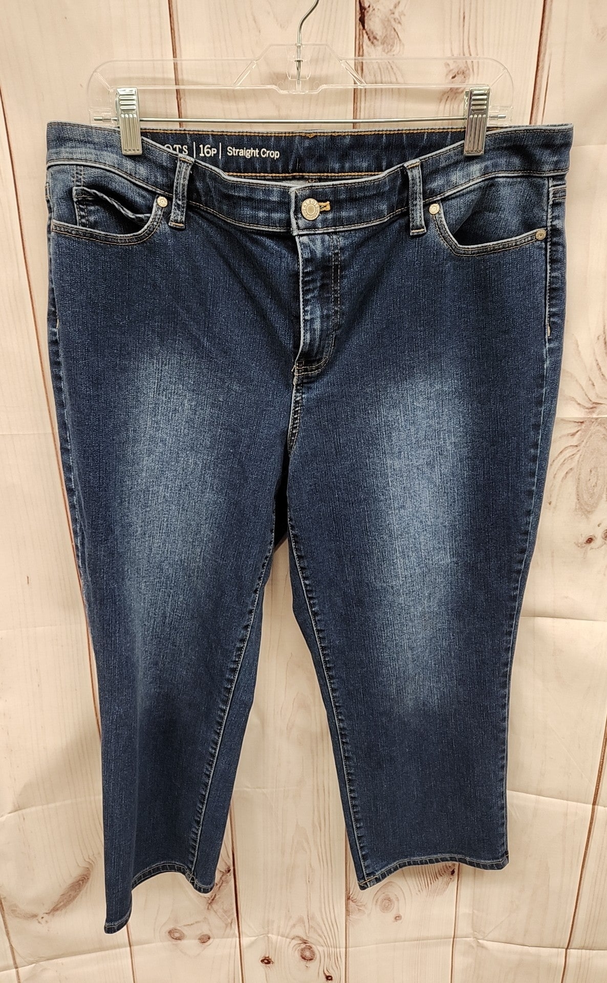 Talbots Women's Size 33 (15-16) Straight Crop Blue Jeans