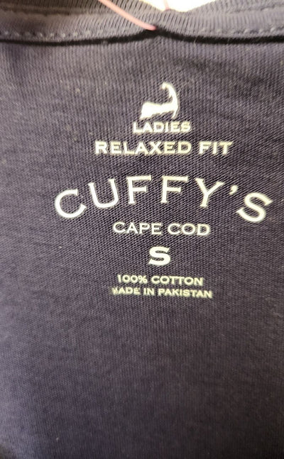 Cuffy's Women's Size S Navy Short Sleeve Top