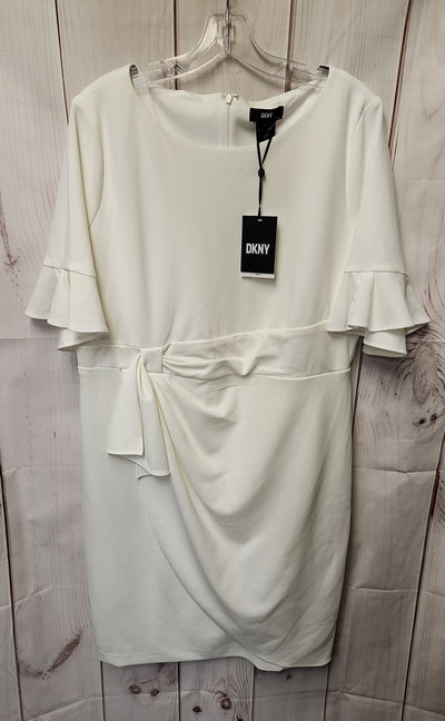 NWT DKNY Women's Size 16 White Dress