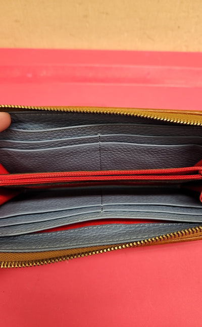 Dooney & Bourke Blue Leather Wallet As Is - stains inside