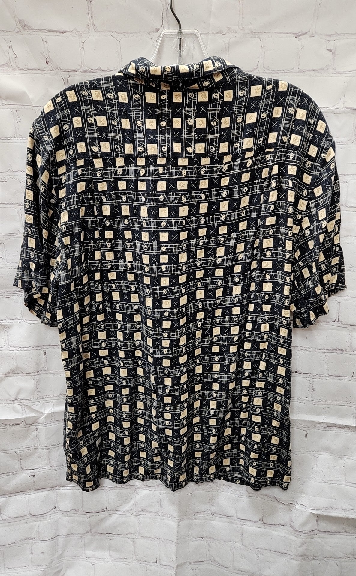 Campia Men's Size L Black & Beige Shirt
