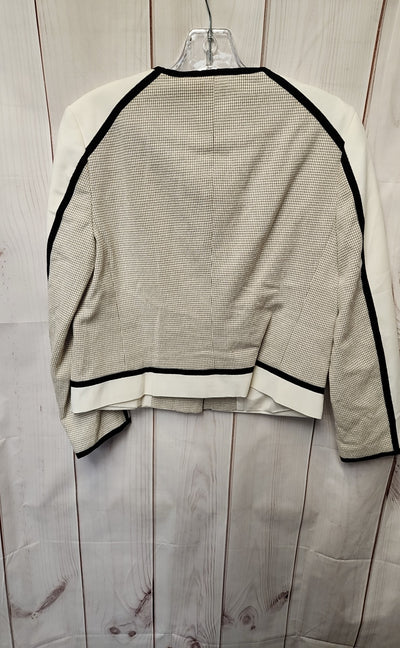 Ann Taylor Women's Size 6 White & Black Blazer
