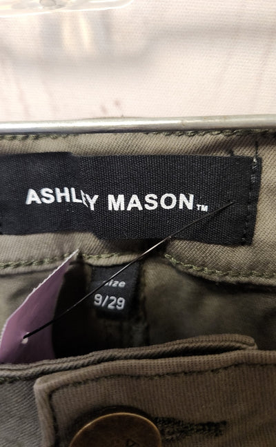 NWT Ashley Mason Women's Size 9 Olive Green Pants Skinny Cargo