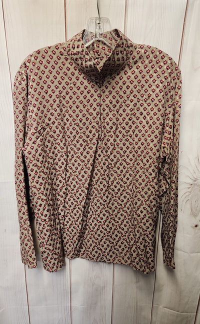 Nina Ricci Women's Size 38 = US M Brown Print Long Sleeve Top