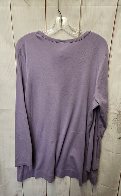 J Jill Women's Size XL Purple Long Sleeve Top