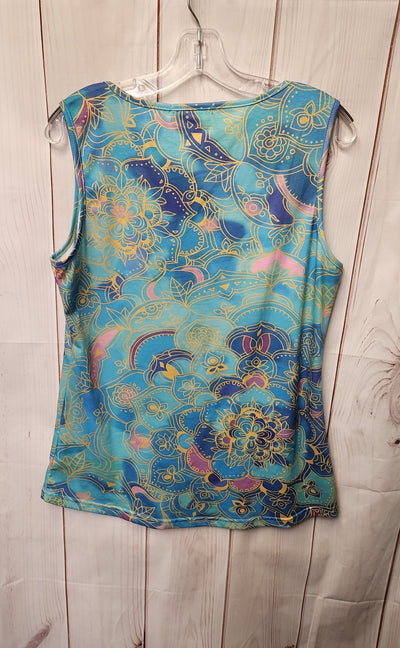 Noracora Women's Size M Blue Sleeveless Top