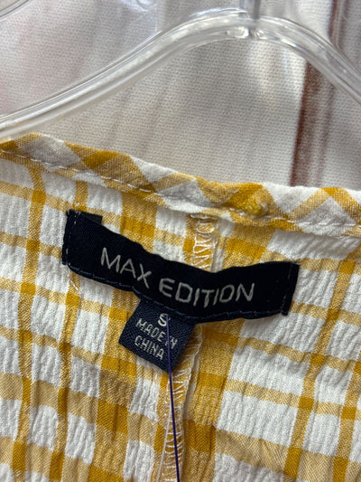 NWT Max Edition Women's Size S Yellow Short Sleeve Top