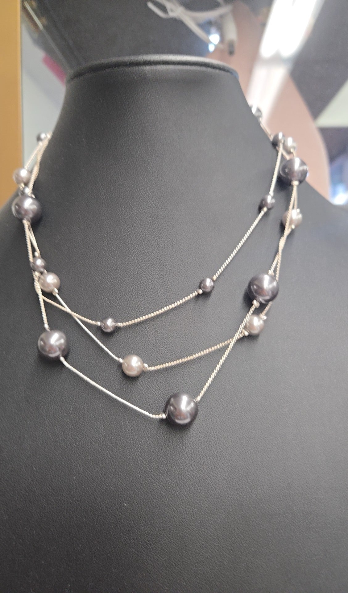 Silver Beaded Necklace