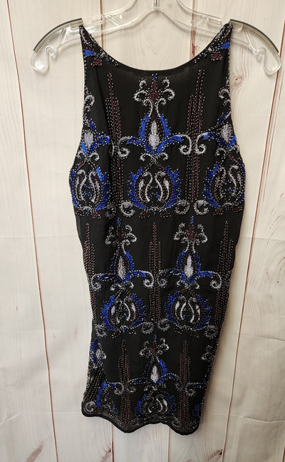 NWT Francesca's Women's Size XS Black Beaded Dress