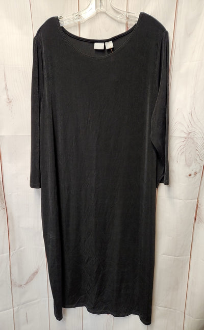Chico's Travelers Women's Size 4 = US 20/22 Black Dress