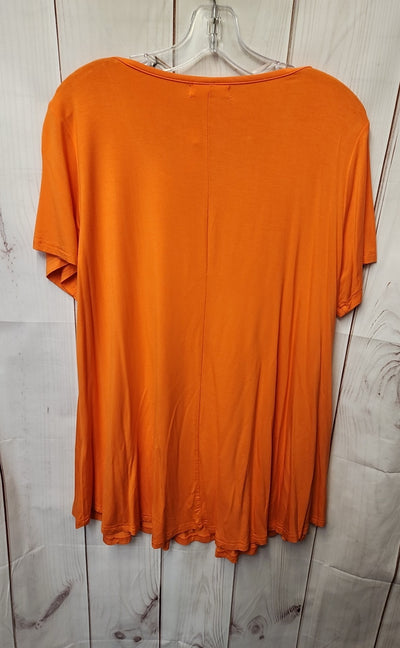 Esenchel Women's Size XL Orange 3/4 Sleeve Top