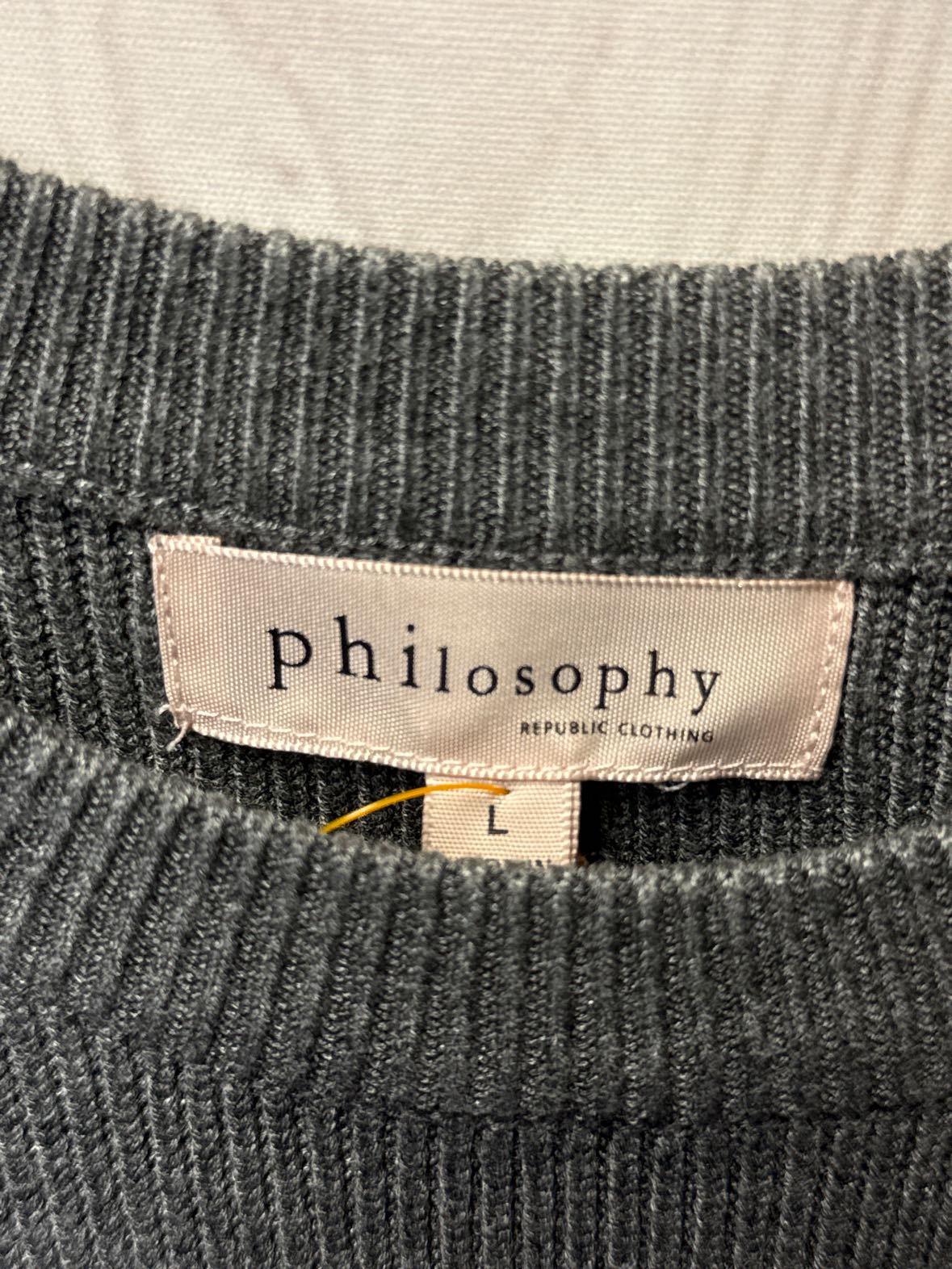 Philosophy Women's Size L Gray Sweater
