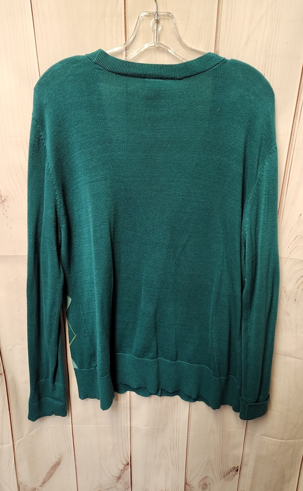Basic Edition Women's Size L Teal Cardigan