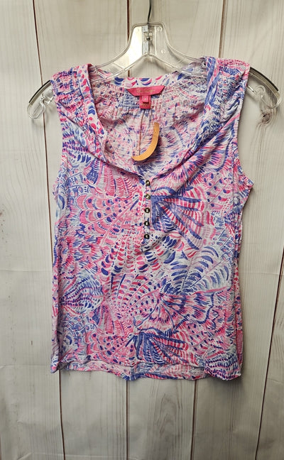 Lilly Pulitzer Women's Size S Pink & Blue Sleeveless Top