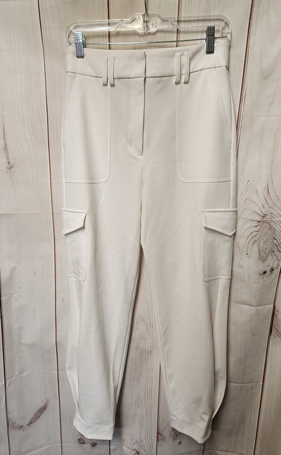 Express Women's Size 6 White Pants Ankle Super High Rise