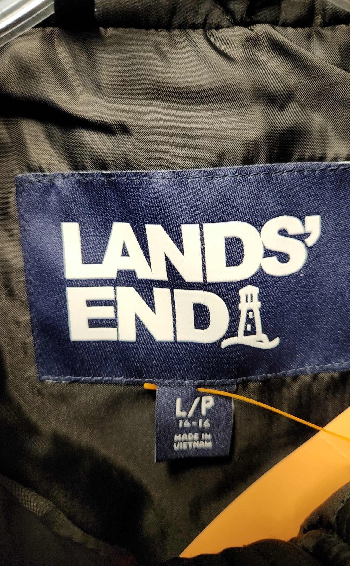 Lands End Women's Size L Petite Black Vest