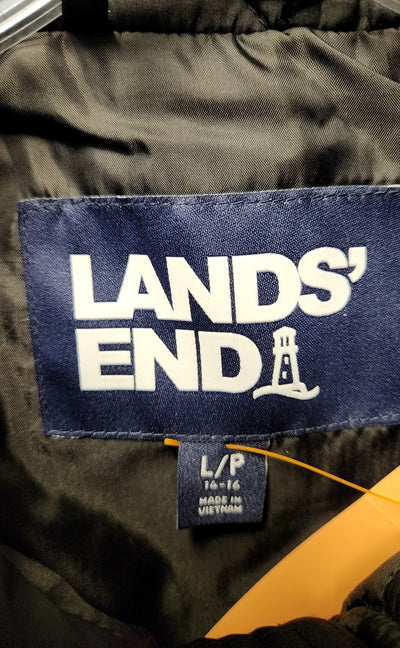 Lands End Women's Size L Petite Black Vest