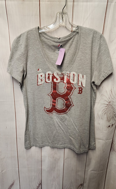 Red Sox Women's Size XL Gray Short Sleeve Top
