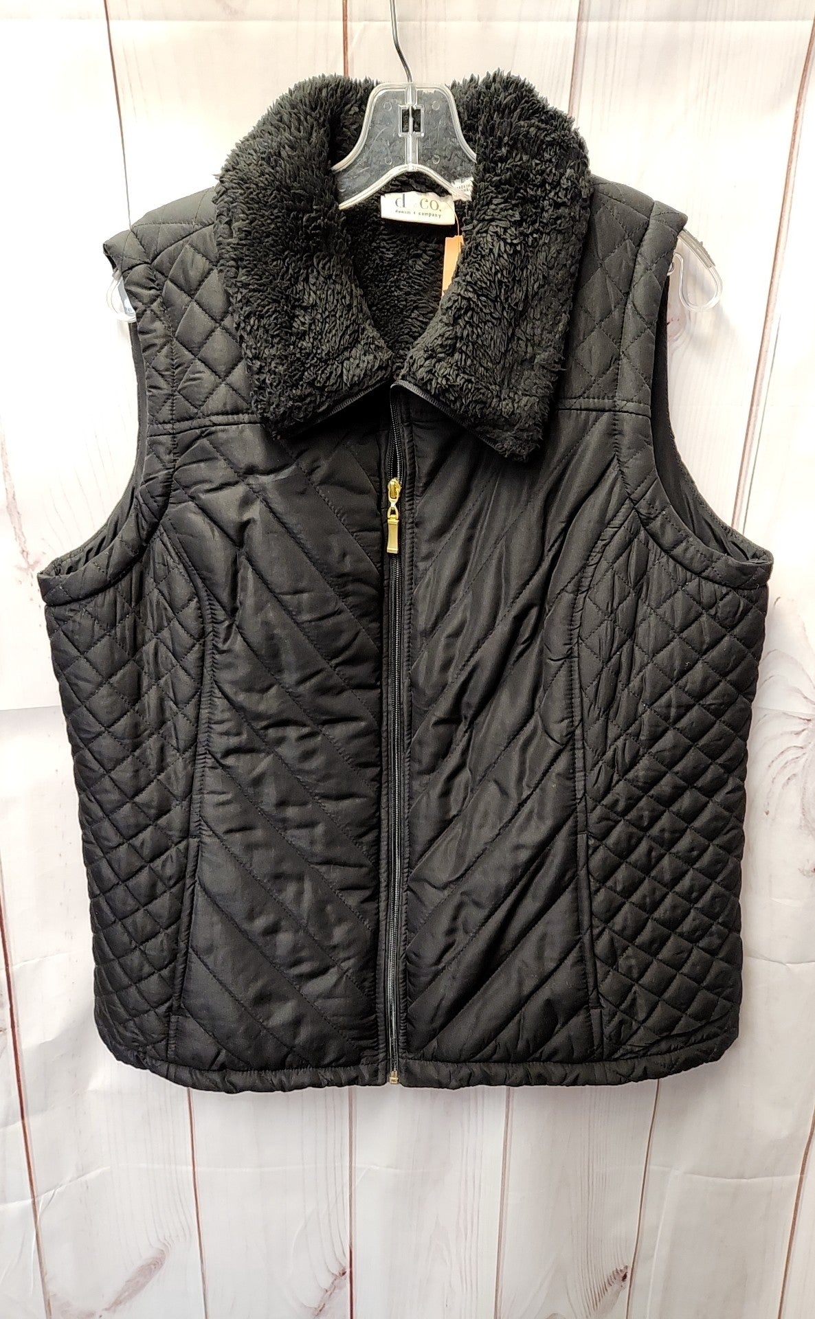 D & Co Women's Size L Black Vest