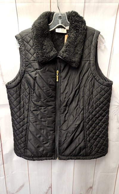 D & Co Women's Size L Black Vest