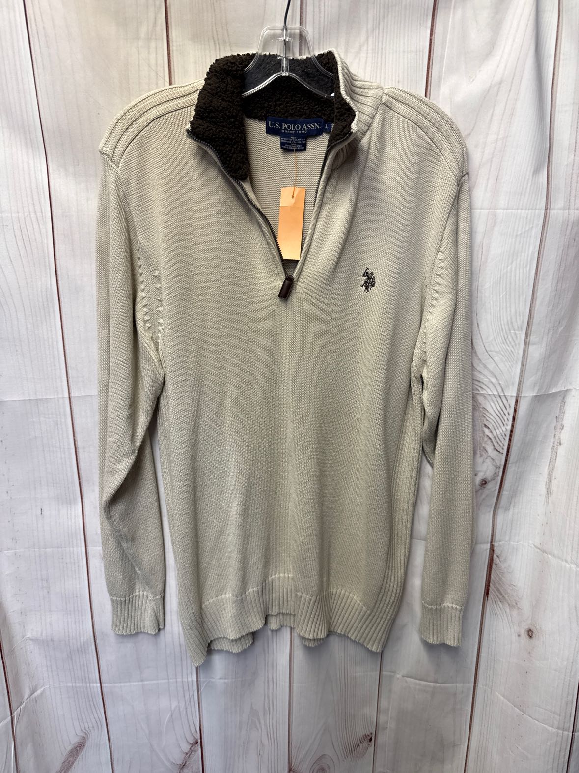 US Polo Assn. Men's Size L Tan Sweater