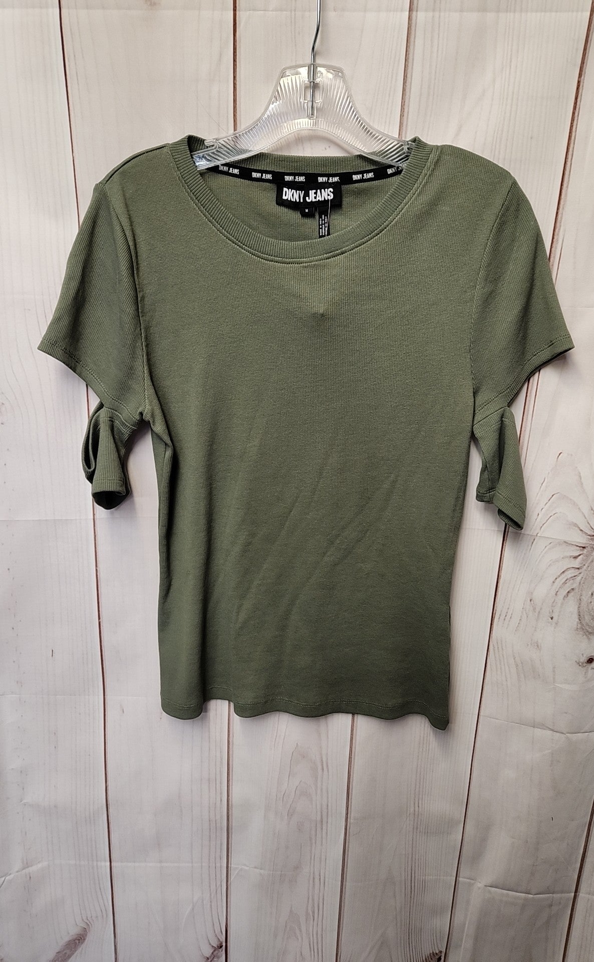 DKNY Women's Size M Green Short Sleeve Top