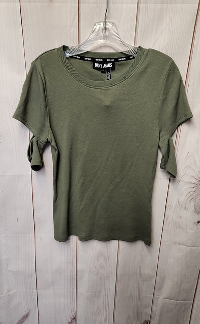 DKNY Women's Size M Green Short Sleeve Top