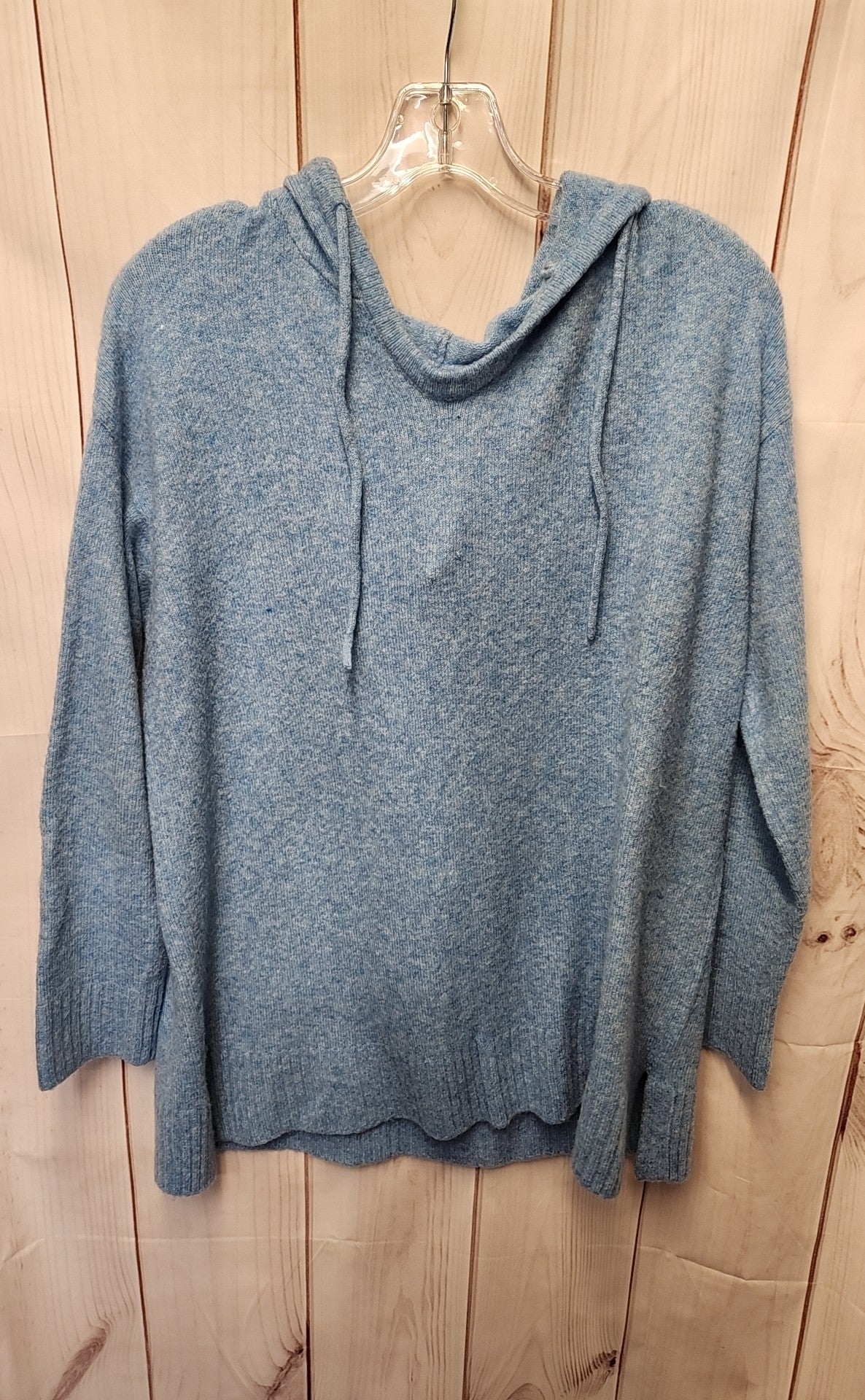 Lou & Grey Women's Size M Blue Hooded Sweater