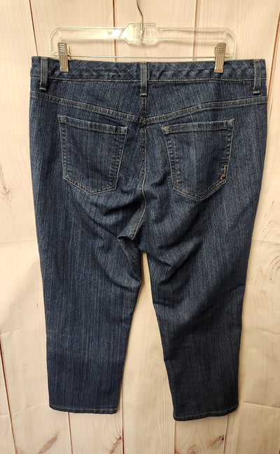 Jones New York Women's Size 32 (13-14) Blue Jeans City Cuffed Capri