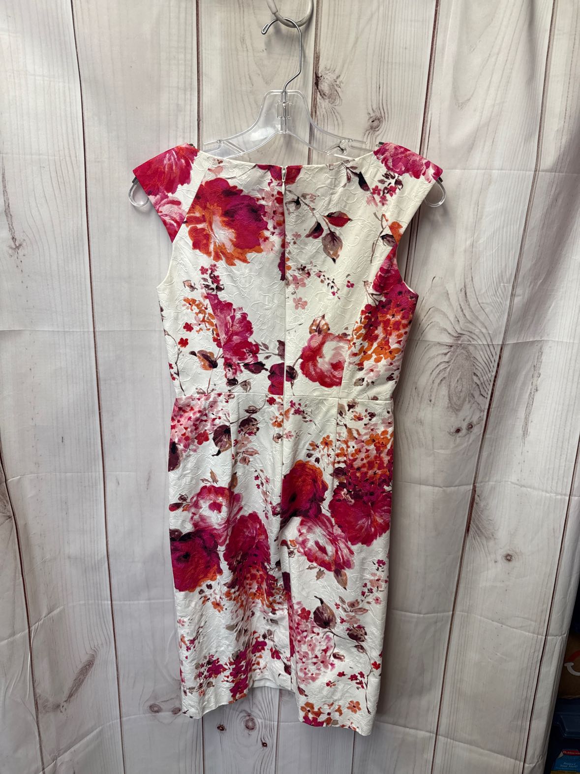 Adrianna Papell Women's Size 2 White & Pink Floral Dress
