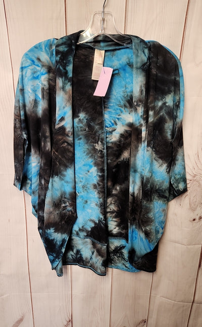 Rhonda Shear Women's Size XS Black & Blue Cardigan