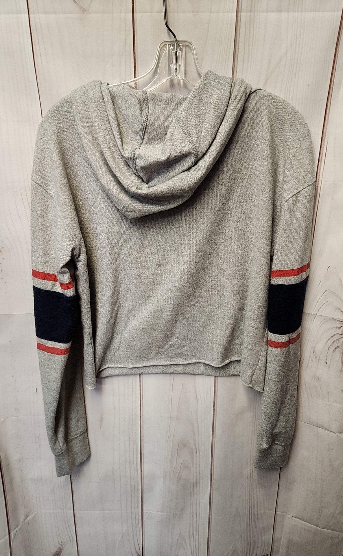 Patriots Women's Size M Gray Hooded Half Zip Sweater
