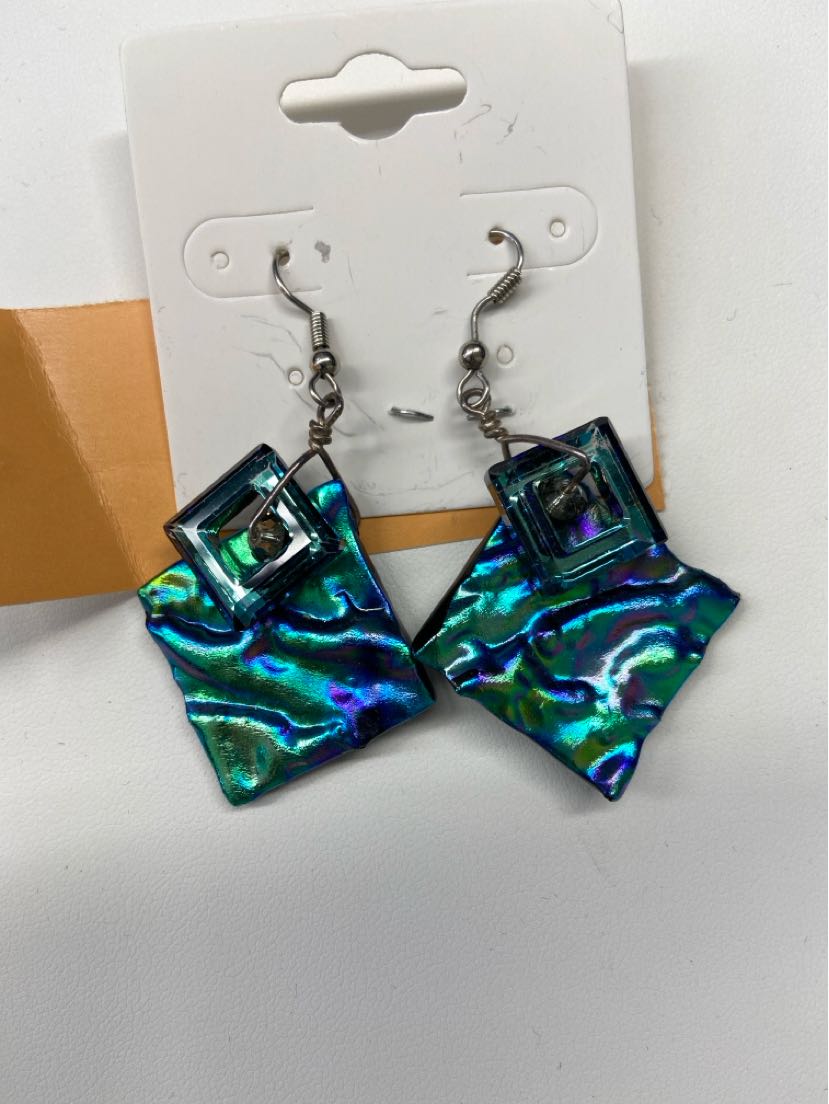 Blue/Green Drop Earrings